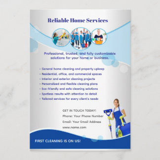 Editable Home Services Flyer Template Einladung