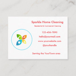 Editable House Cleaning Business Card Visitenkarte
