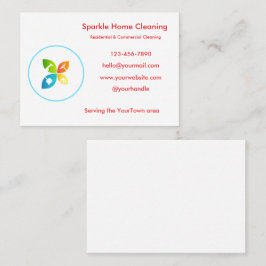 Editable House Cleaning Business Card  Visitenkarte