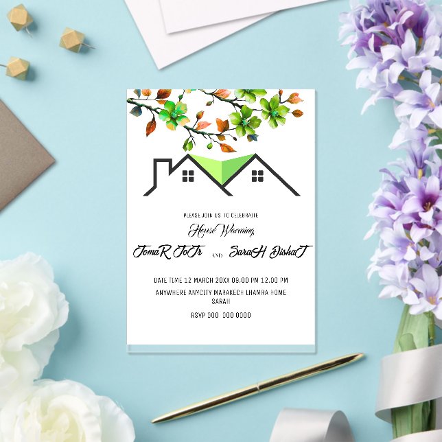Editable House Warming Invitation, House Warming P Acryleinladungen (In Situ (Hochzeit))