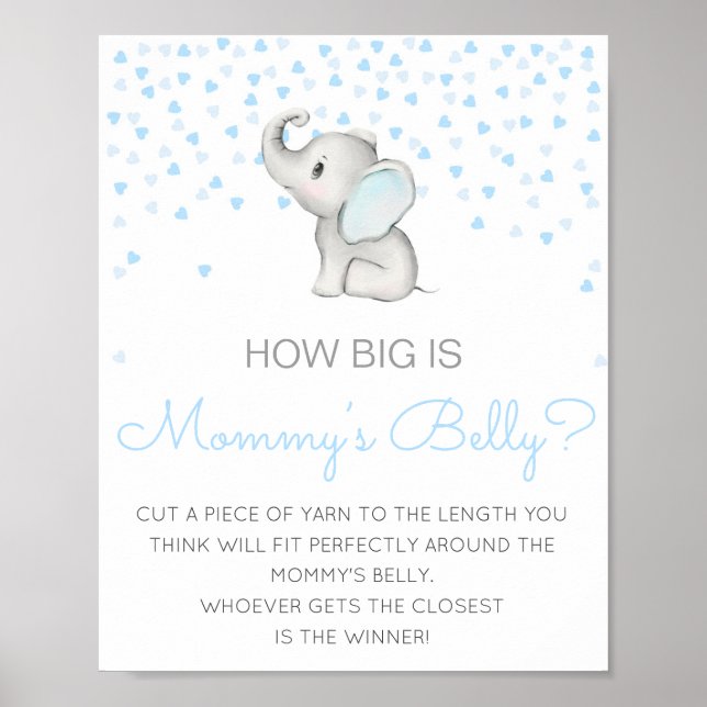 Editable How Big is Mommy's Bly Game Poster (Vorne)