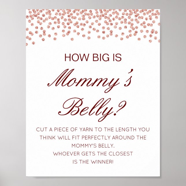 Editable How Big is Mommy's Bly Game Poster (Vorne)