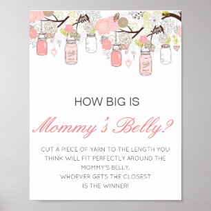 Editable How Big is Mommy's Bly Game Poster
