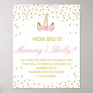 Editable How Big is Mommy's Bly Game Poster