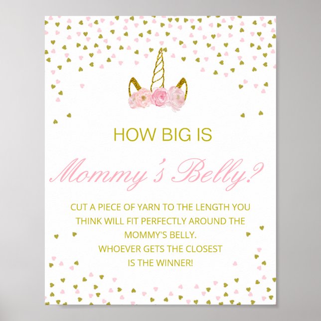 Editable How Big is Mommy's Bly Game Poster (Vorne)