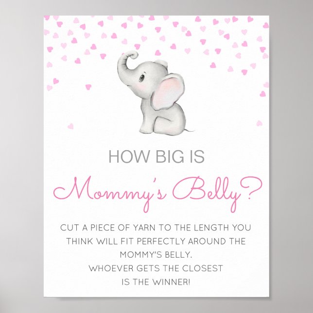 Editable How Big is Mommy's Bly Game Poster (Vorne)