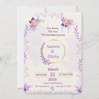Editable Intimate Garden Wedding Invitation Einladung