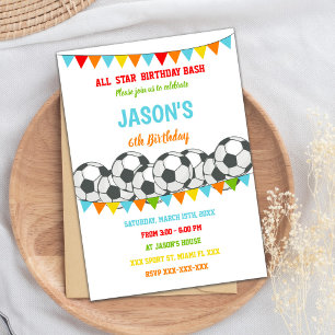 Editable Kids Sports Party laden ein Einladung
