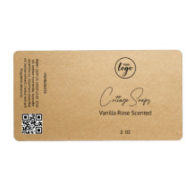 Editable Kraft Paper Soap Packing Labels