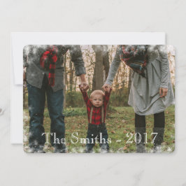Editable Let it Snow Snowflake Holiday Foto Card Feiertagskarte