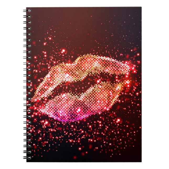 Editable Lip Illustration: Einfaches Grafikdesign Notizblock (Vorderseite)