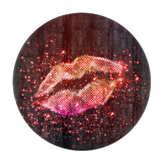Editable Lip Illustration: Einfaches Grafikdesign Schneidebrett