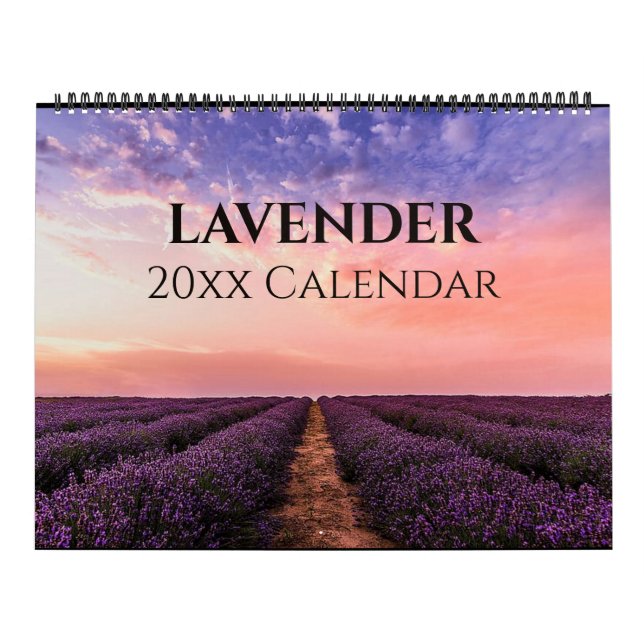 Editable Lovely Lavender Kalender (Titelbild)