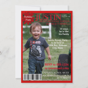 Editable Magazine Cover Party Einladung