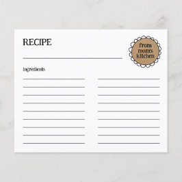 Editable MAMA KITCHEN Rustikale Doodle-Rezeptionsk