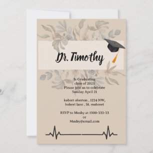 Editable Medical Student Graduation Invitations Einladung
