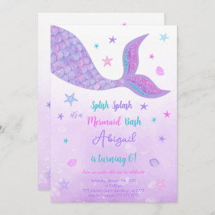 Editable Mermaid Einladung
