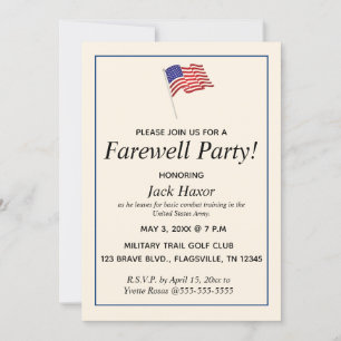 Editable Military Farewell Party Einladung