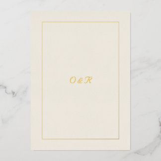 Editable Minimal QR Code Invitation with Gold Init Folieneinladung