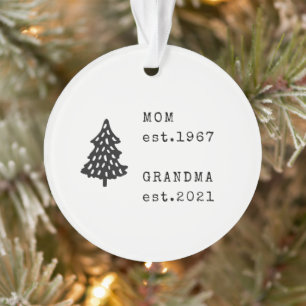 EDITABLE New Oma Gift Pregnancy Ankündigung Ornament