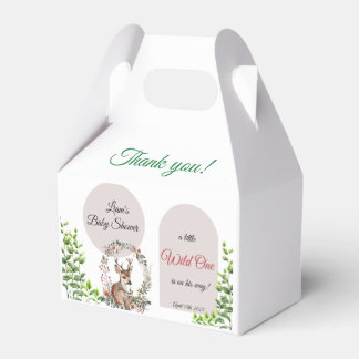 Editable Niedliche Woodland Themes Kinderdusche Geschenkschachtel