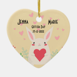 Editable Offizielle Gotcha-Adoption Keramik Ornament