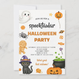Editable Old Style Halloween Einladung