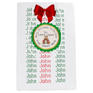 editable original christmas name mittlere geschenktüte