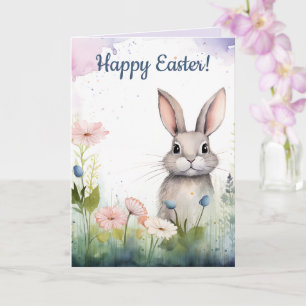 Editable Ostersonne und Blume Ostern Karte