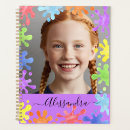 Editable Pastel Splash Custom Photo Frame Planer