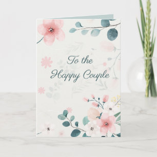 Editable Pastell Floral Blume Karte