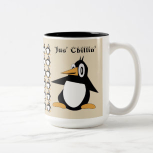 Editable Percius die Penguin-Kaffee-Tasse Zweifarbige Tasse