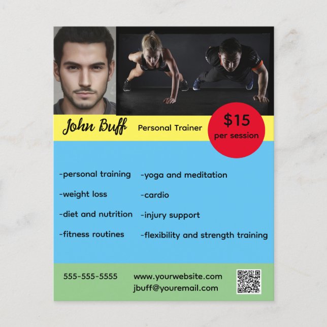 Editable Personal Trainer Flyer (Vorne)