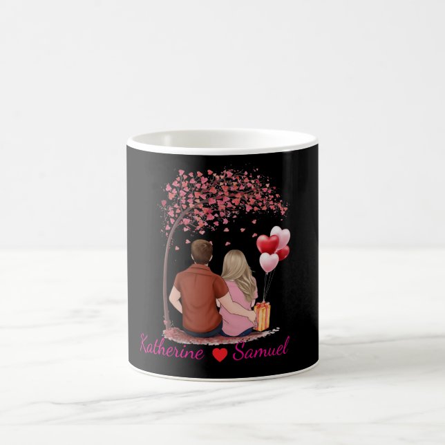 Editable Photo and Name Simple Photo Valentine's  Kaffeetasse (Mittel)