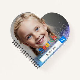 Editable Photo blue grey glitter Google Notizbuch