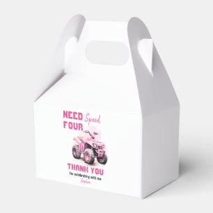 Editable Pink ATV Bike Geburtstag Geschenkschachtel