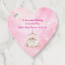 Editable Pink Chinoiserie Favor Tags Geschenkanhänger