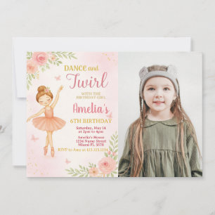 Editable Pink Dance Party Template for Girls Einladung