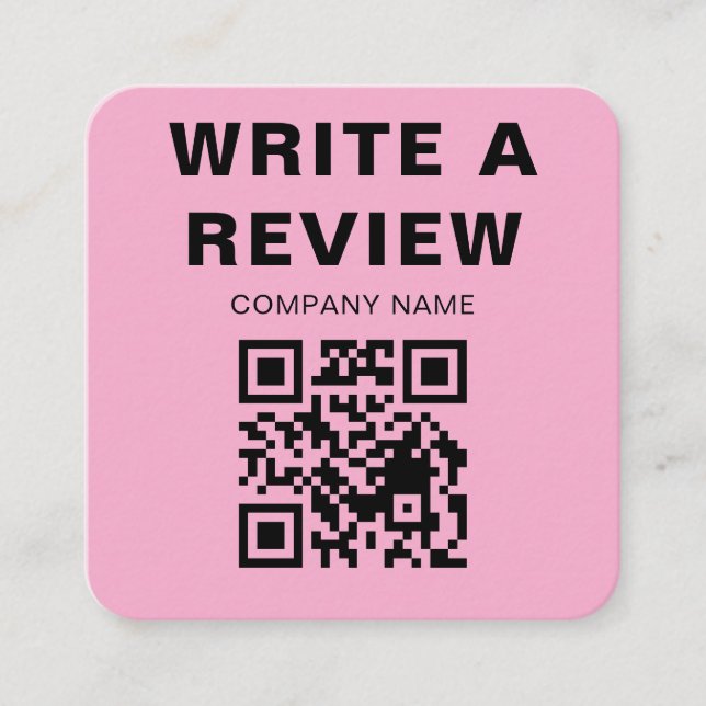 Editable Pink Logo Thank You Note Card Begleitkarte (Vorderseite)