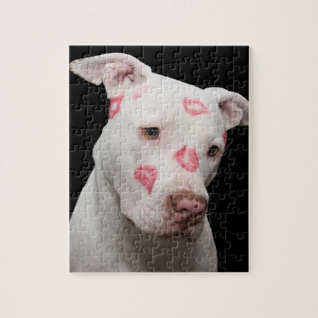 Editable Pitbull Liebhaber Puzzle (Vertikal)