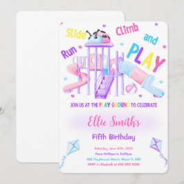Editable Playground Birthday Einladung