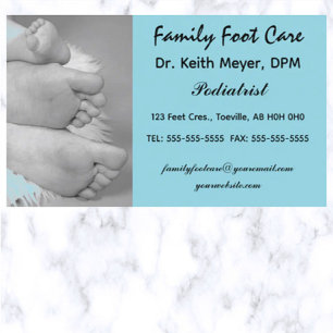 Editable Podiatrist Foot Care Clinic Visitenkarte