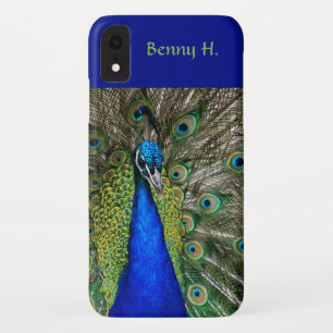 Editable Proud Peacock Blues and Grüntöne Case-Mate iPhone Hülle