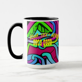 Editable Psychedelic Tasse