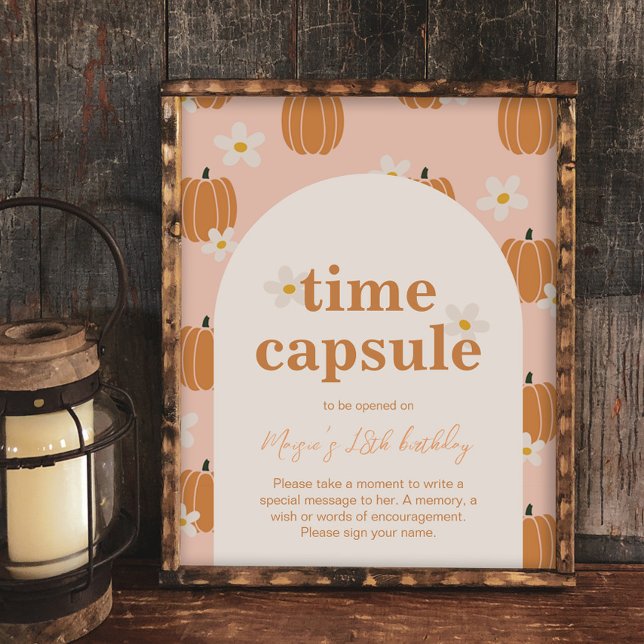Editable Pumpkin Time Capsule Sign (Von Creator hochgeladen)