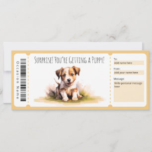 Editable Puppy Gift Certificate für Hundefreunde Einladung