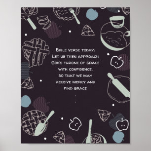 Editable Quotes Backen Apfelkuchen Cartoon Poster
