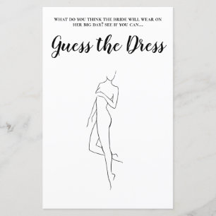 Editable Ratgeber für das Dress Brautparty Game