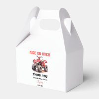 Editable Red ATV Wheeler Bike Geburtstagsparty