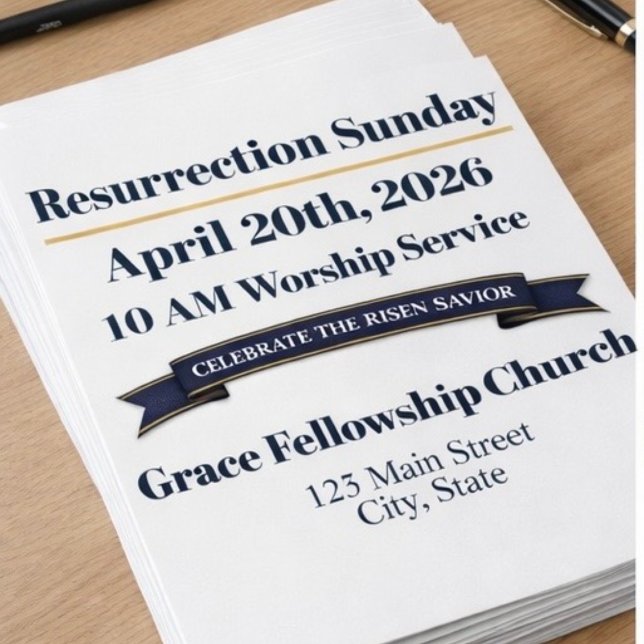  Editable Resurrection Sunday Church Flyer (Von Creator hochgeladen)